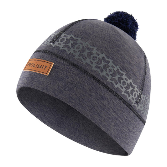 PL Neoprene Beanie Pom Pom Black/Grey